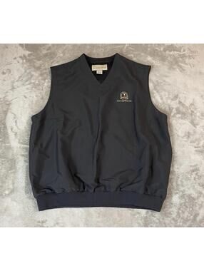 Cutter & Buck  Men's Golf Vest XL Pullover V Neck Spring House Resort Black !!